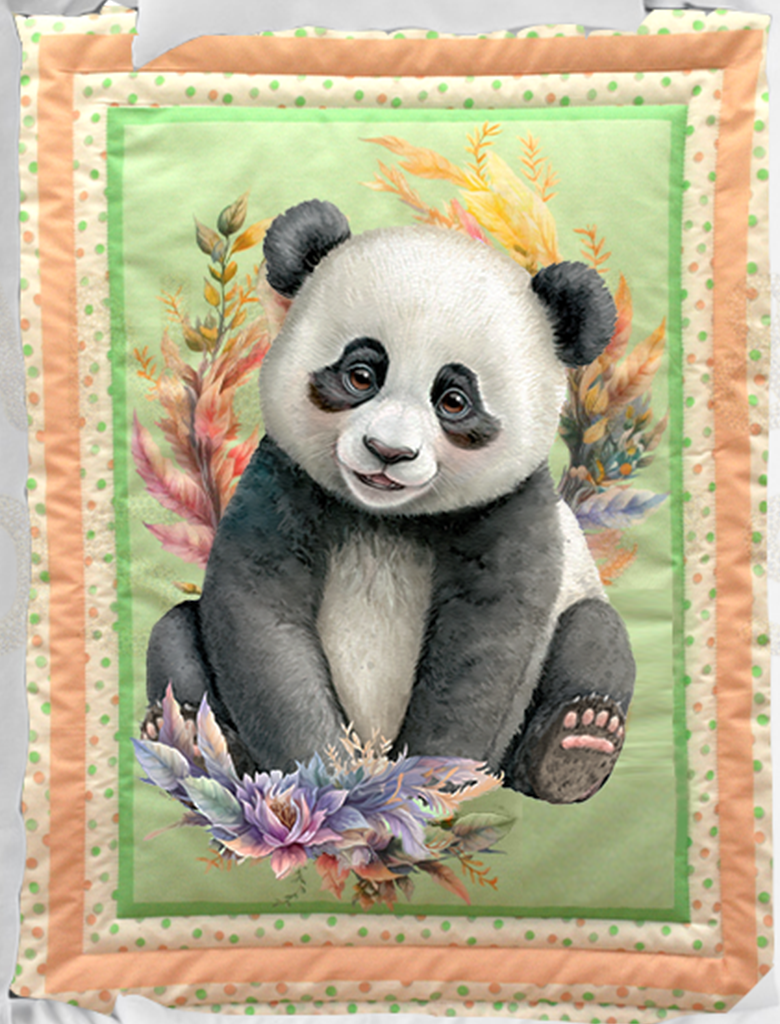 PANDA BASSINET QUILT | JUNGLE COLLECTION