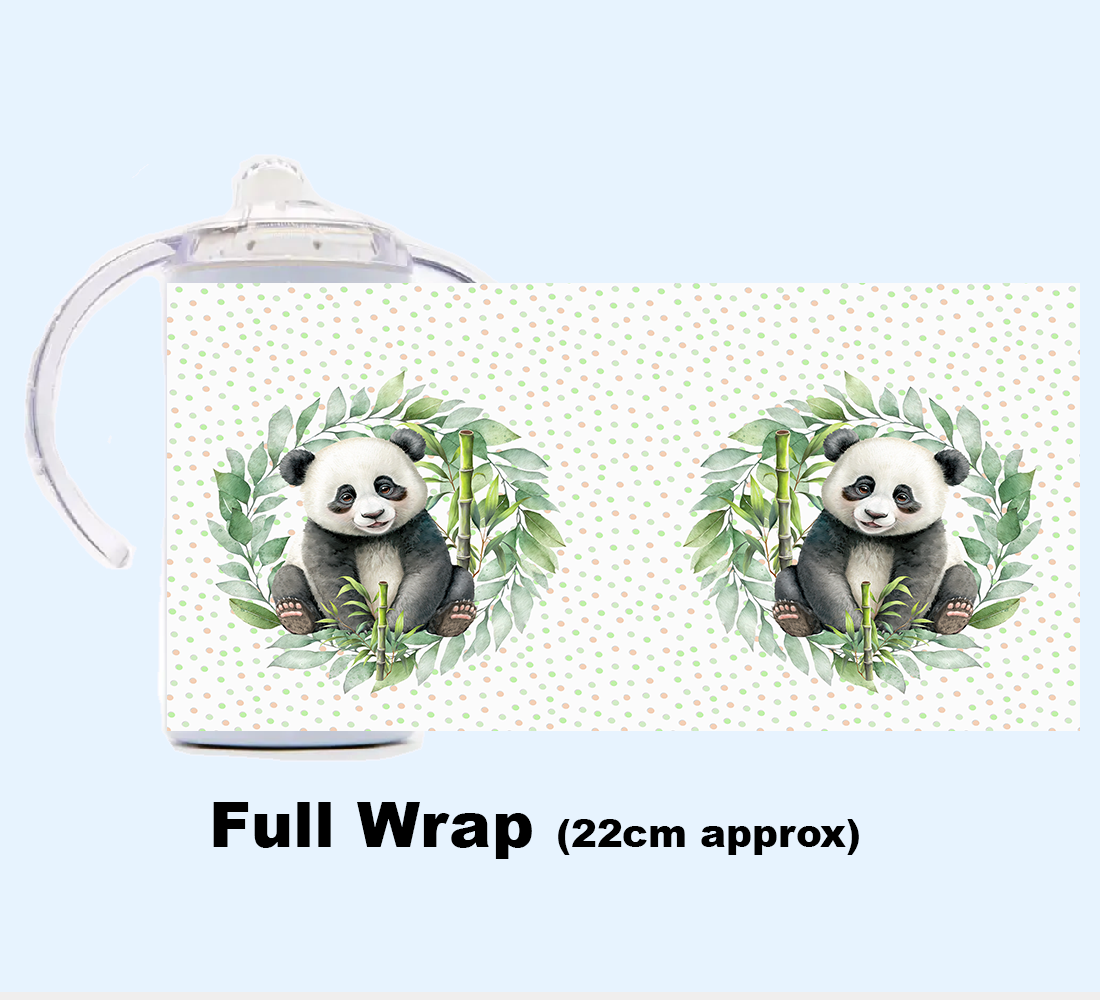Sippy Cup - JUNGLE ANIMALS GREEN WREATH