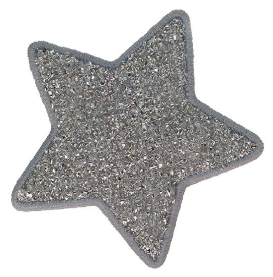 LARGE - Silver Tinsel Christmas Tree Topper