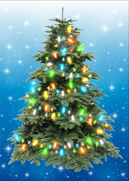 MEDIUM - BLUE (40cm x 60cm) - Lights 50 MULTI