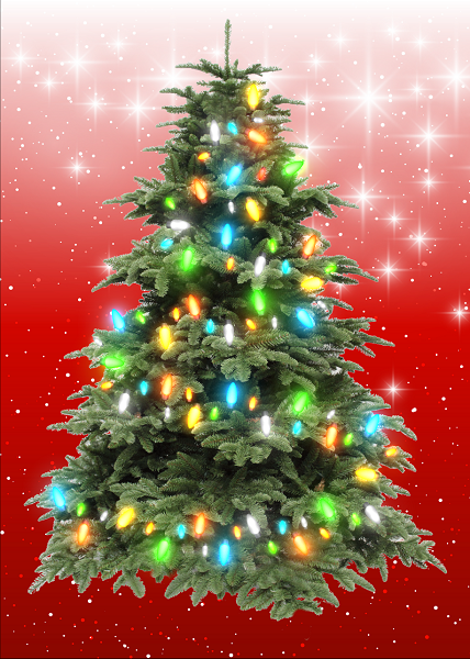 MEDIUM - RED (40cm x 60cm) - Lights 20 MULTI