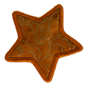 SMALL - Star - Gold with Gold Swirls