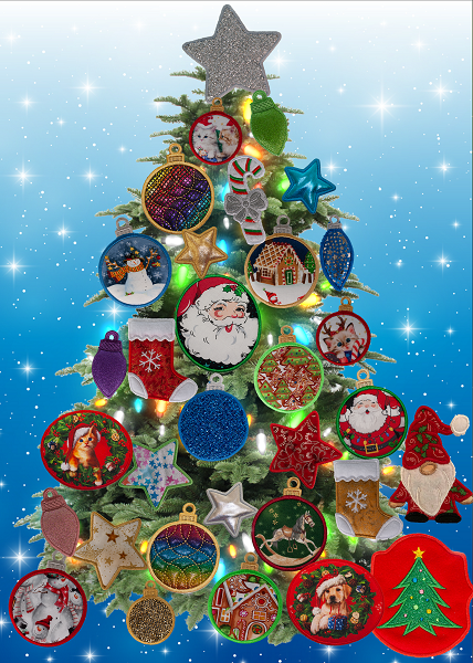 Large Magnetic Christmas Tree - Decorated - Santa & Friends