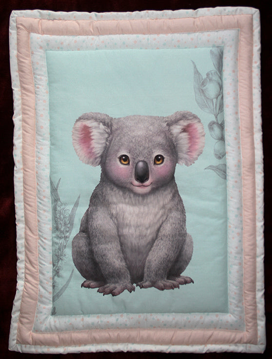 BASSINET QUILT - Australiana - Koala Large