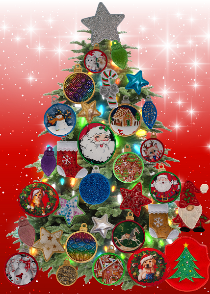 Large Magnetic Christmas Tree - Decorated - Santa & Friends