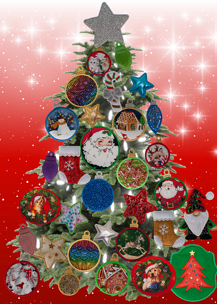 Large Magnetic Christmas Tree - Decorated - Santa & Friends