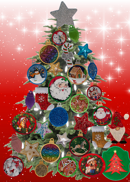 Large Magnetic Christmas Tree - Decorated - Santa & Friends