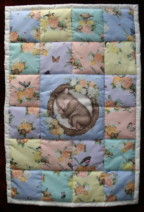BASSINET QUILT - Sleeping Baby - Wombat