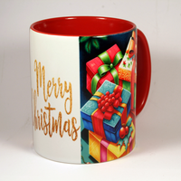 CHRISTMAS MUG - QUILTED PRESENT BOXES
