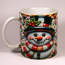 CHRISTMAS MUG - 3D SNOWMAN 1