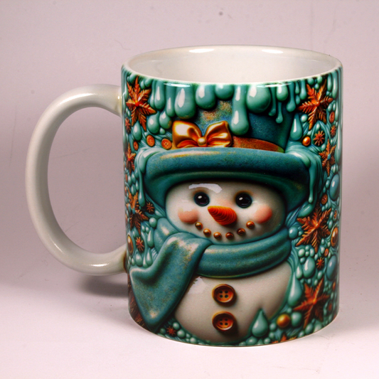 CHRISTMAS MUG - 3D SNOWMAN 3