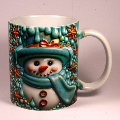 CHRISTMAS MUG - 3D SNOWMAN 3