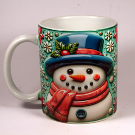 CHRISTMAS MUG - 3D SNOWMAN 12