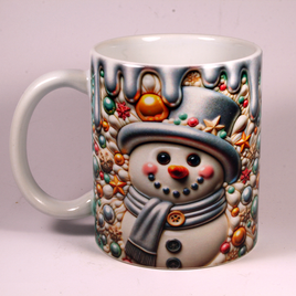 CHRISTMAS MUG - 3D SNOWMAN 8