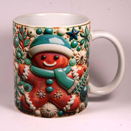 CHRISTMAS MUG - 3D GINGERBREAD 3