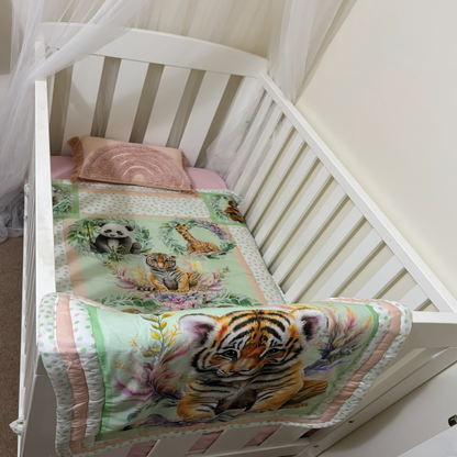JUNGLE ANIMALS COT QUILT | JUNGLE COLLECTION