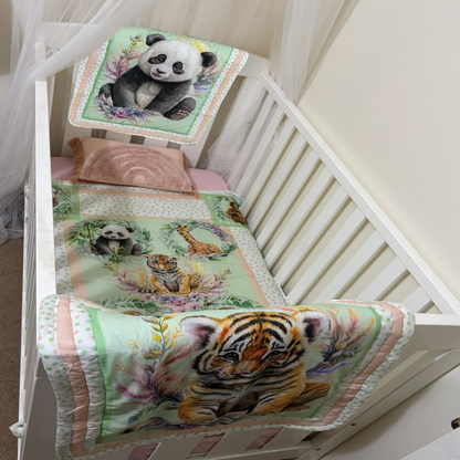 JUNGLE ANIMALS COT QUILT | JUNGLE COLLECTION