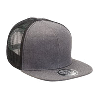 4396 Heathered Flat Peak Trucker | CAPS