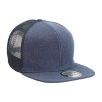 4396 Heathered Flat Peak Trucker | CAPS