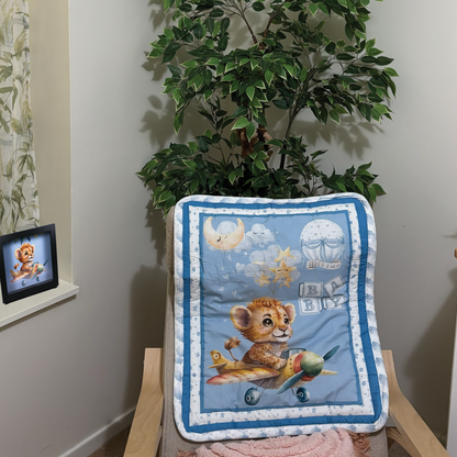 LION BASSINET QUILT | EXPLORER COLLECTION