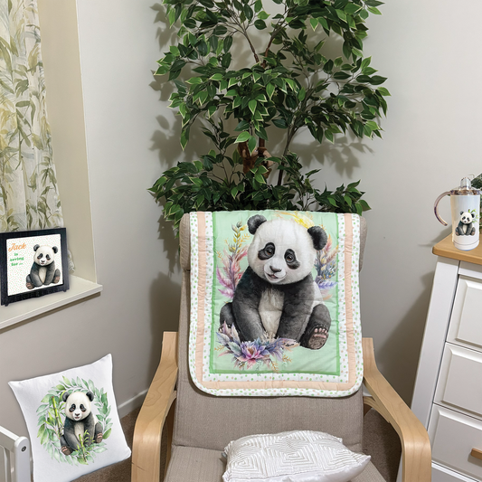 PANDA BASSINET QUILT | JUNGLE COLLECTION