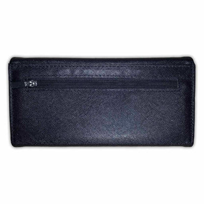 LADIES PURSE/WALLET BLACK - Teal Purple White Gold Marble 5