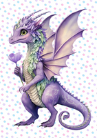 FAIRY DRAGON - Wall Art Metal -  A4 Size