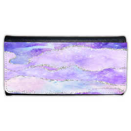 LADIES PURSE/WALLET BLACK - Purples & Glitter Agate 1