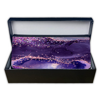 LADIES PURSE/WALLET BLACK - Purples & Glitter Agate - 5 Design Options