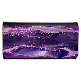 LADIES PURSE/WALLET BLACK - Purples & Glitter Agate 3