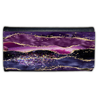 LADIES PURSE/WALLET BLACK - Purples & Glitter Agate - 5 Design Options