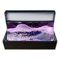 LADIES PURSE/WALLET BLACK - Purples & Glitter Agate - 5 Design Options