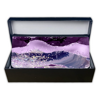 LADIES PURSE/WALLET BLACK - Purples & Glitter Agate 5
