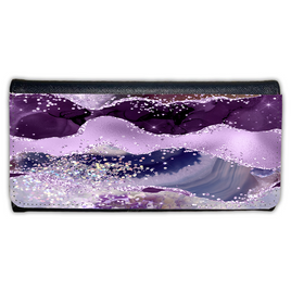 LADIES PURSE/WALLET BLACK - Purples & Glitter Agate 5