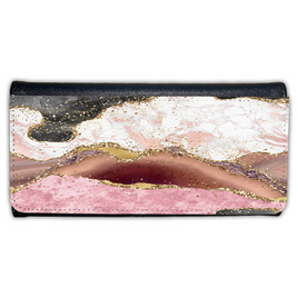 LADIES PURSE/WALLET BLACK - Blush Black Gold Marble 1