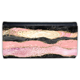 LADIES PURSE/WALLET BLACK - Blush Black Gold Marble 5