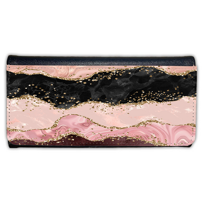 LADIES PURSE/WALLET BLACK - Blush Black Gold Marble - 6 Design Options