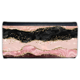 LADIES PURSE/WALLET BLACK - Blush Black Gold Marble 6