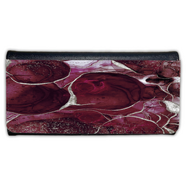 LADIES PURSE/WALLET BLACK - Burgundy & Silver 3