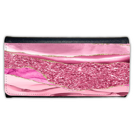 LADIES PURSE/WALLET BLACK - PINK & GOLD GLITTER 1