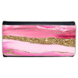 LADIES PURSE/WALLET BLACK - PINK & GOLD GLITTER 4