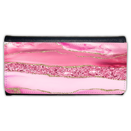 LADIES PURSE/WALLET BLACK - PINK & GOLD GLITTER 3