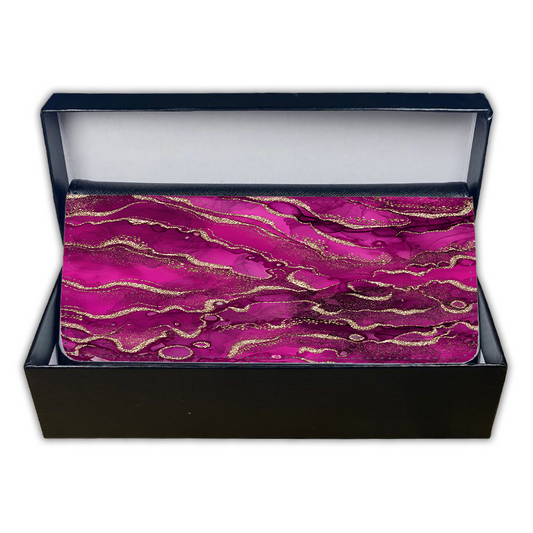 LADIES PURSE/WALLET BLACK - HOT PINK & GOLD - 4 Design Options