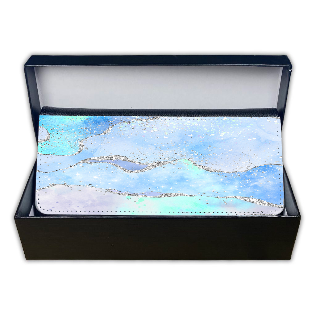 LADIES PURSE/WALLET BLACK - Teal, Purple & Glitter - 6 Design Options