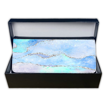 LADIES PURSE/WALLET BLACK - Teal, Purple & Glitter - 6 Design Options