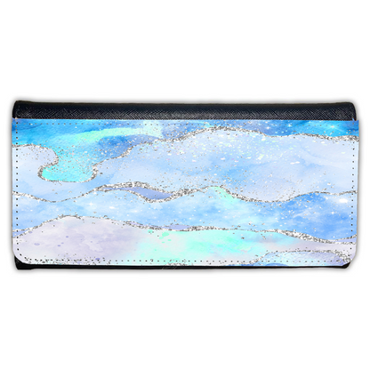 LADIES PURSE/WALLET BLACK - Teal, Purple & Glitter - 6 Design Options