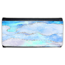 LADIES PURSE/WALLET BLACK - Teal, Purple & Glitter 1