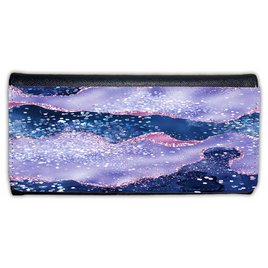 LADIES PURSE/WALLET BLACK - Teal, Purple & Glitter 2