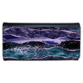 LADIES PURSE/WALLET BLACK - Teal, Purple & Glitter 5