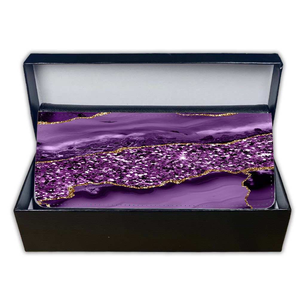 LADIES PURSE/WALLET BLACK - PURPLE & GLITTER - 4 Design Options